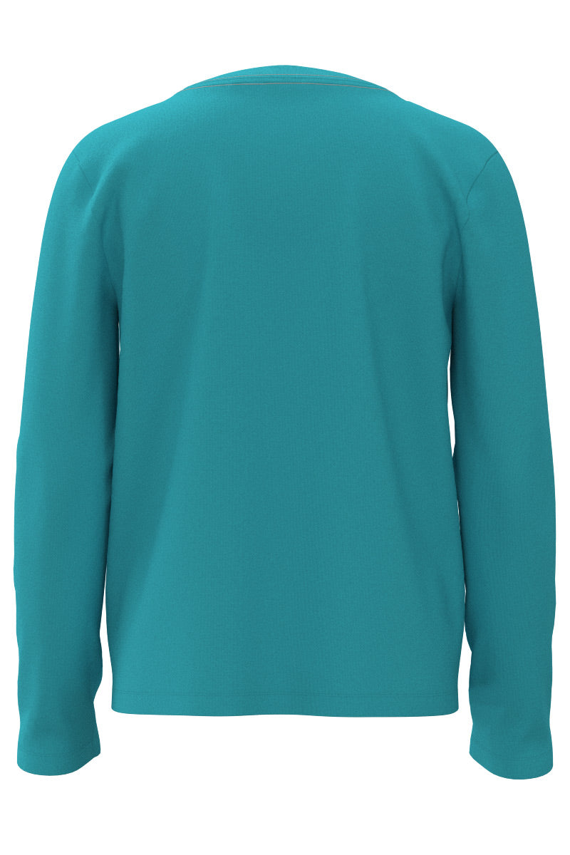 Kid's Coco Plum Everyday Long Sleeve Graphic T-Shirt | Blue Curacao Happy Pelican