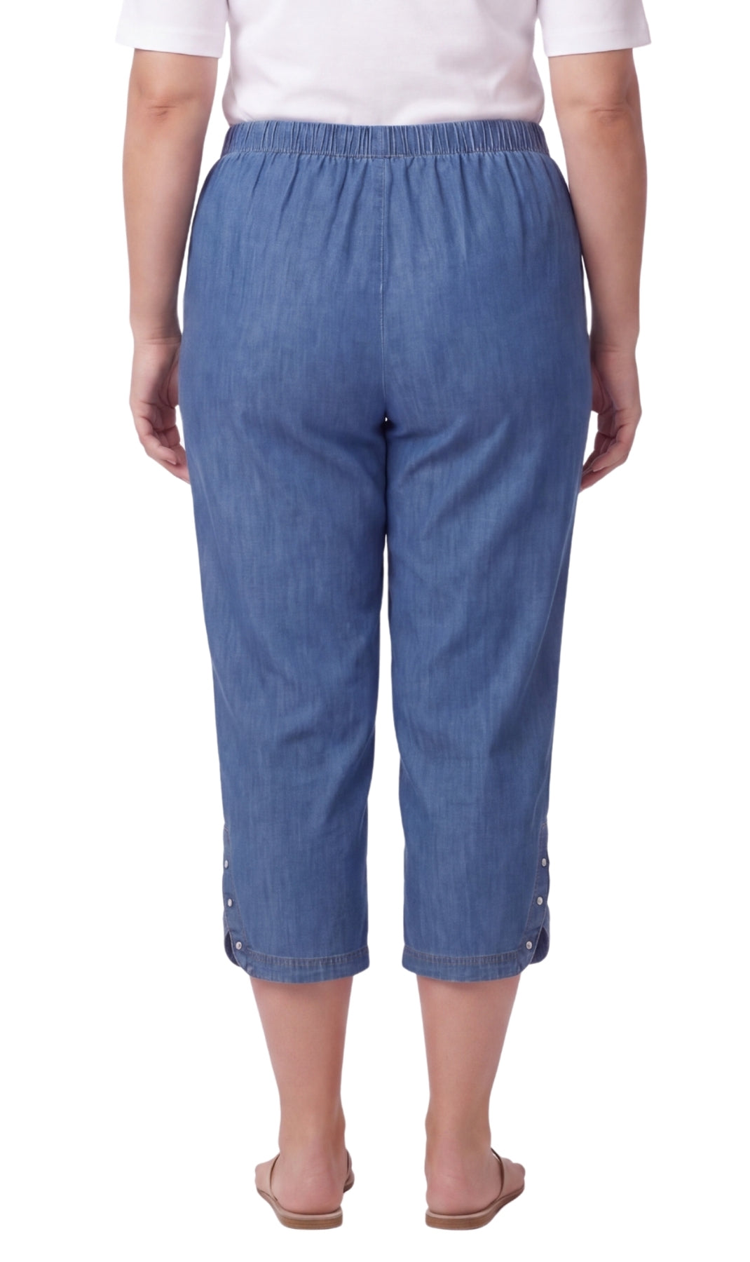 Women’s Lightweight Capris with Studded Hem Detail