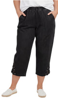Women’s Lightweight Capris with Studded Hem Detail