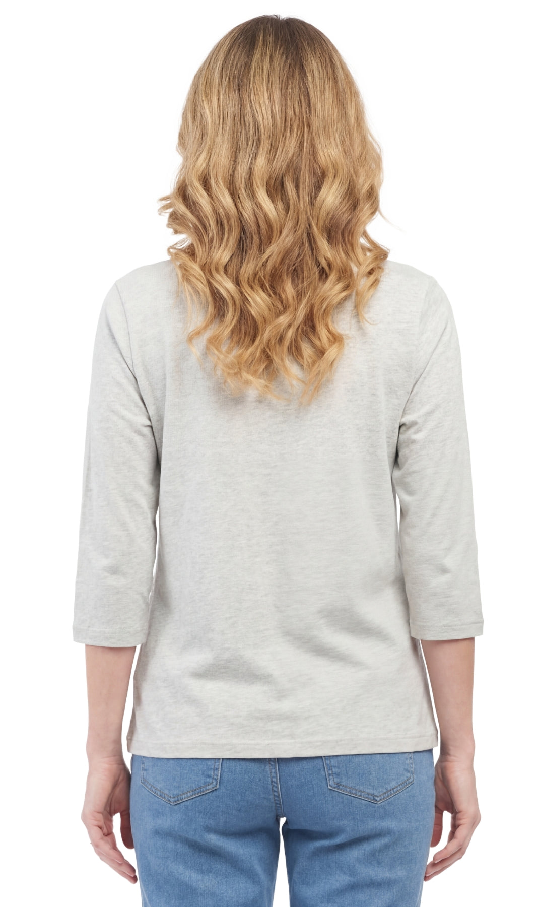 Women's 3/4 Sleeve Crew Neck Top – Comfortable Jer