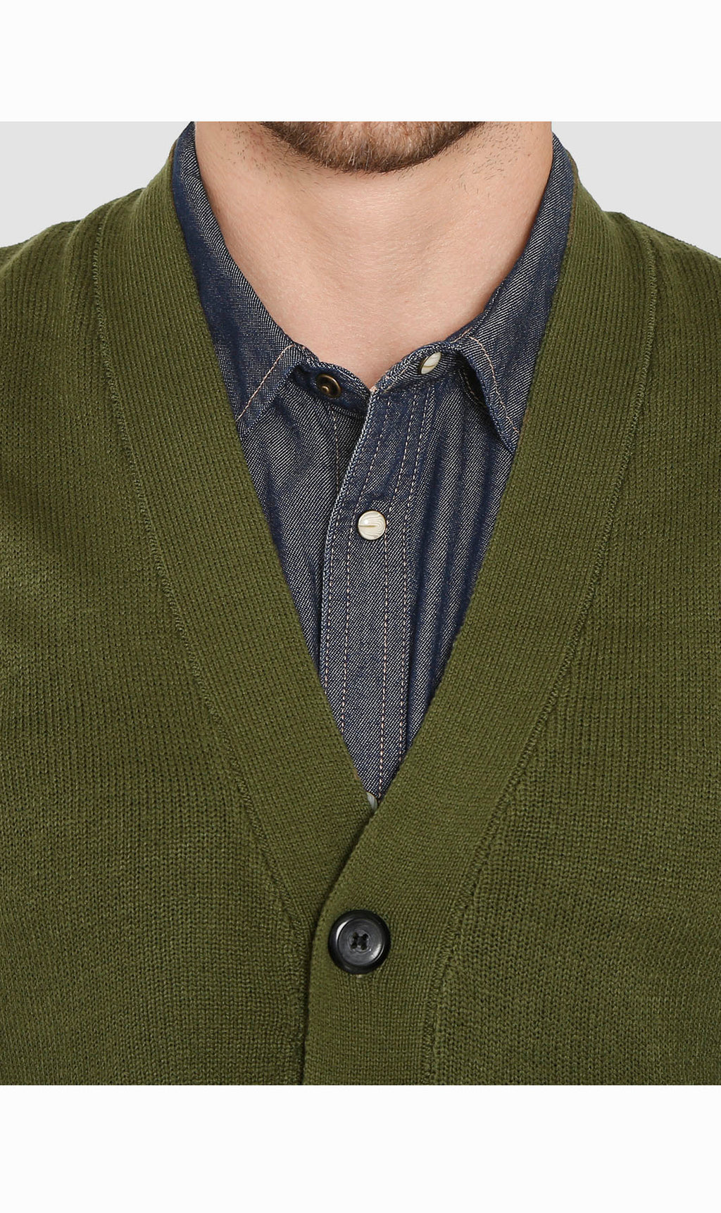 Men's Cashmere-Like Button Front Flat Knit Sweater Vest with front patch pockets