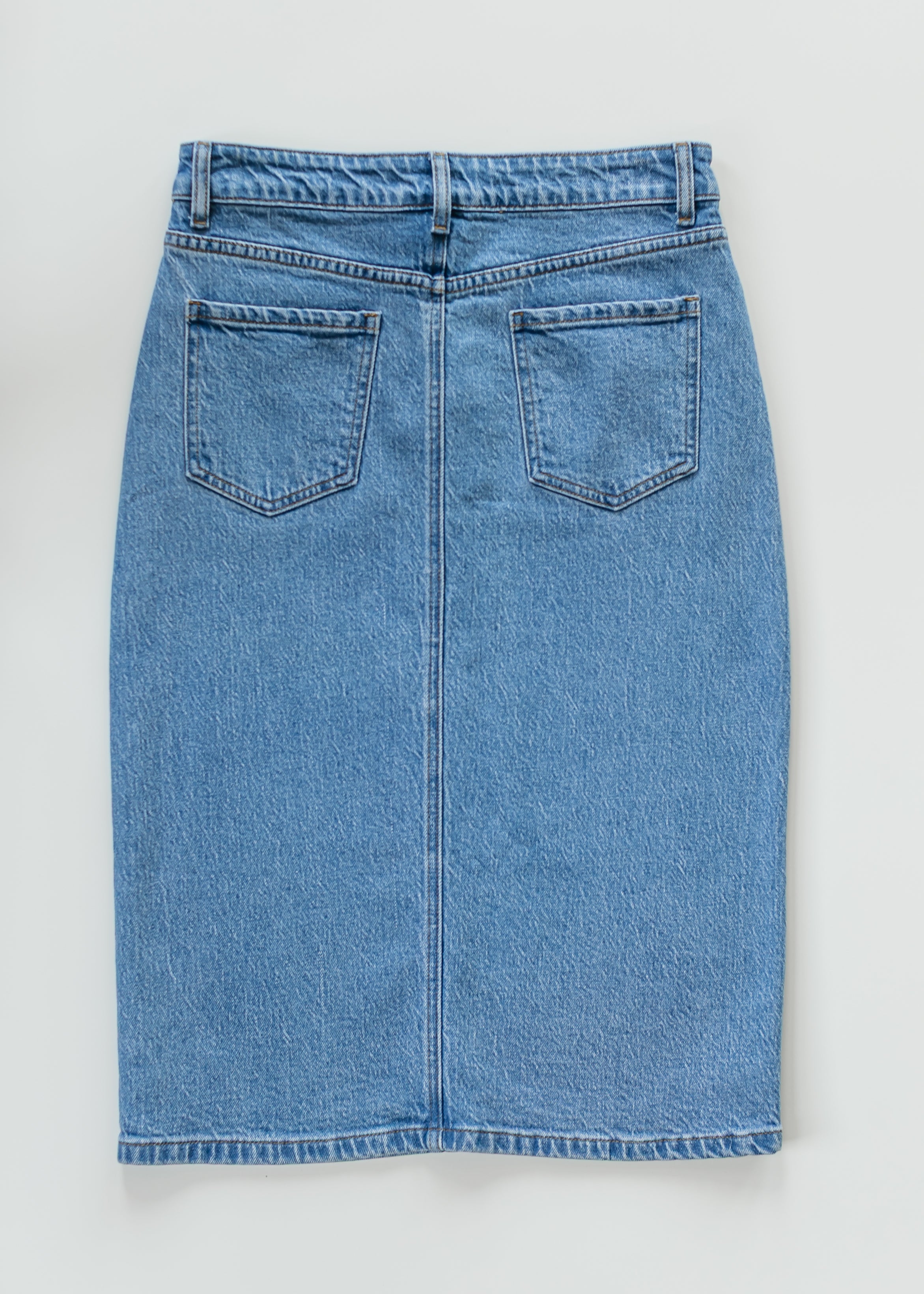 Remi Denim Classic Wash Midi Skirt