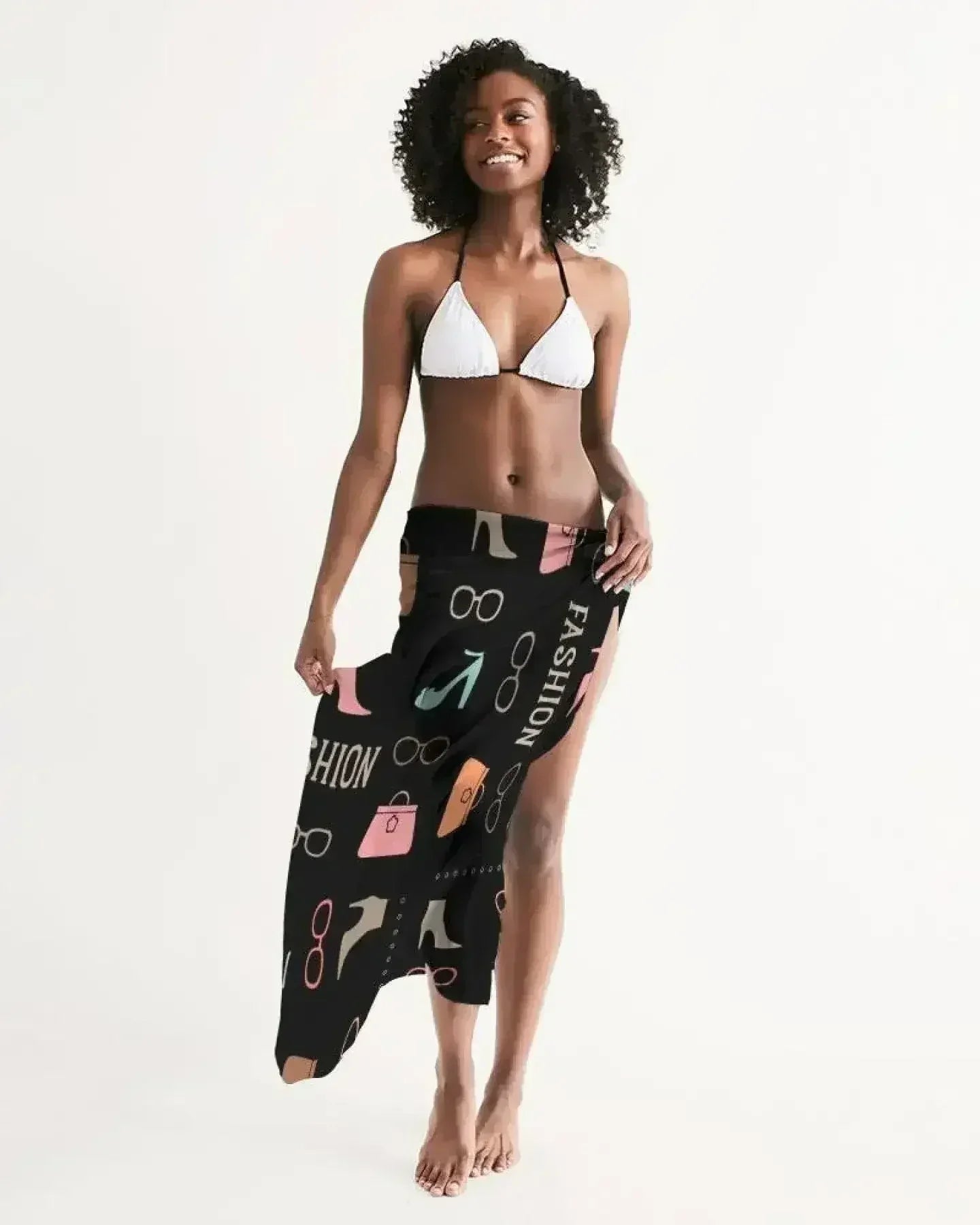 Sheer Fashion Design Style Black Swimsuit Cover Up